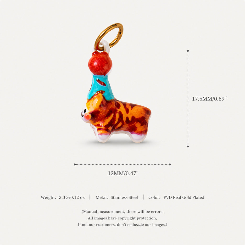Animal Puppy Series Zircon Pendant