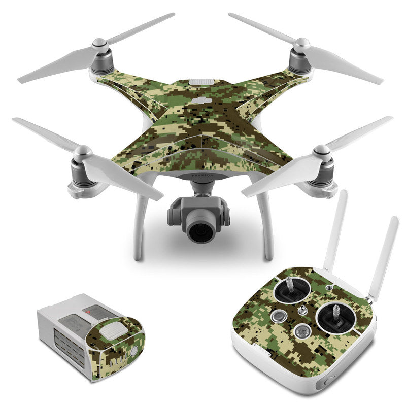 Digital Woodland Camo - DJI Phantom 4 Skin