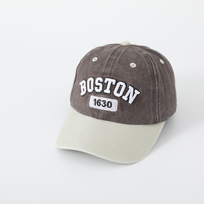 Children's Stylish Multi-color Embroidered BOS 1630 Convertible Adjustable Multi-color Selectable Baseball Cap
