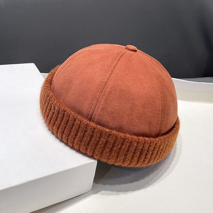 Autumn Winter Deerskin Velvet Beret Hat