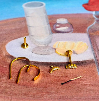 Fashionable And Minimalist U-shaped Plain-gold Earrings