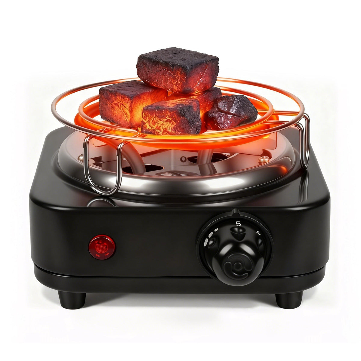 500W Electric Charcoal Burner – Hookah Coal Heater with Grill & Tongs