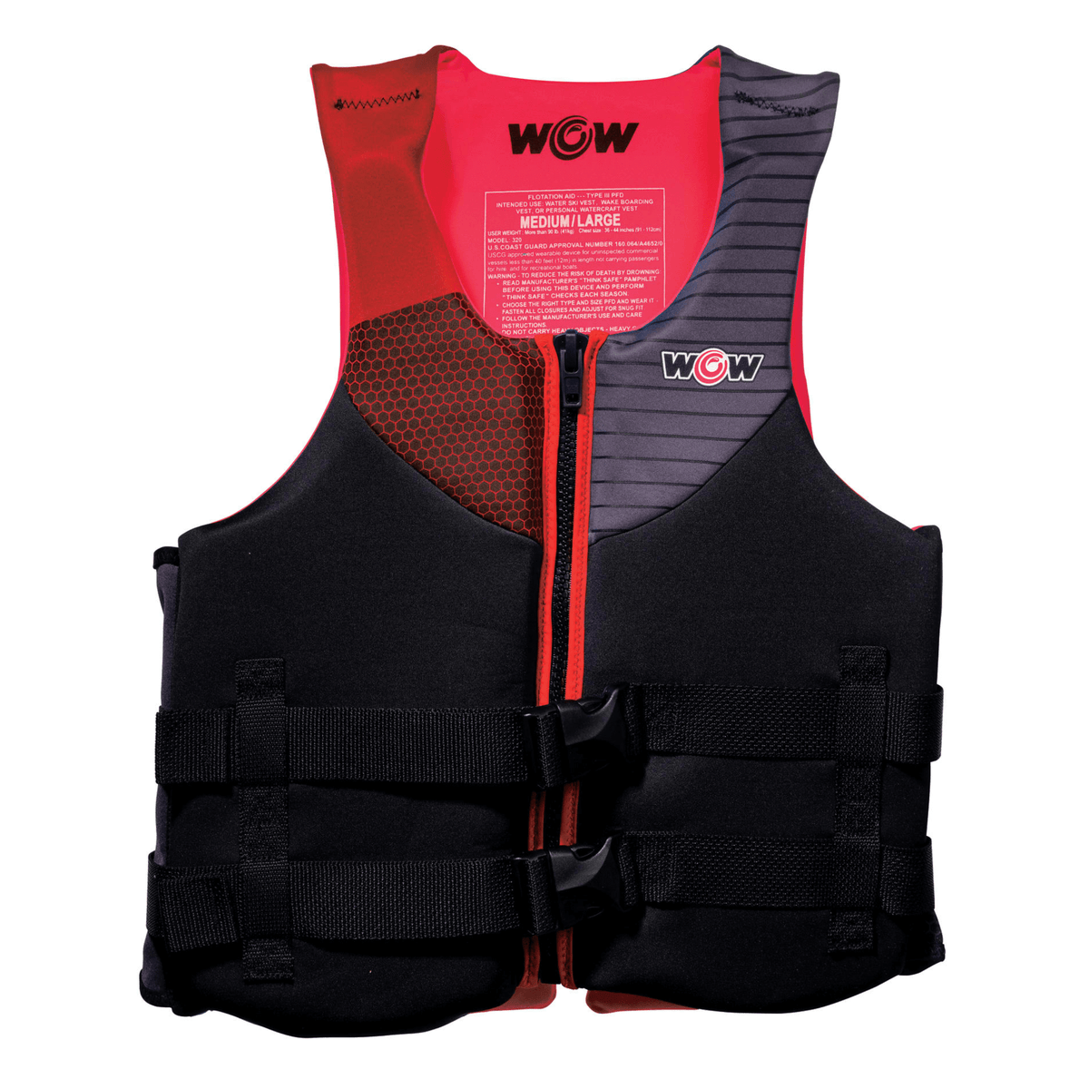 WOW Watersports Feel Good Dual Sized Evoprene PFD Personal Flotation Device