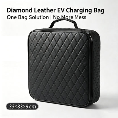 EV Charging Gun Storage Bag, Electric Car Portable Charger Organizer Box, Trunk Charging Cable Storage Pouch