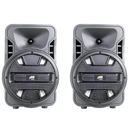 Naxa Dual 8" BT Party Speakers with Disco Light - Refurbished