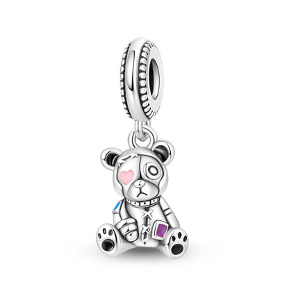 DIY Beaded Pendant Bracelet Accessory With A Cute Little Bear
