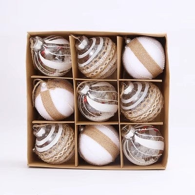 Christmas Decorations 6CM Painted PET