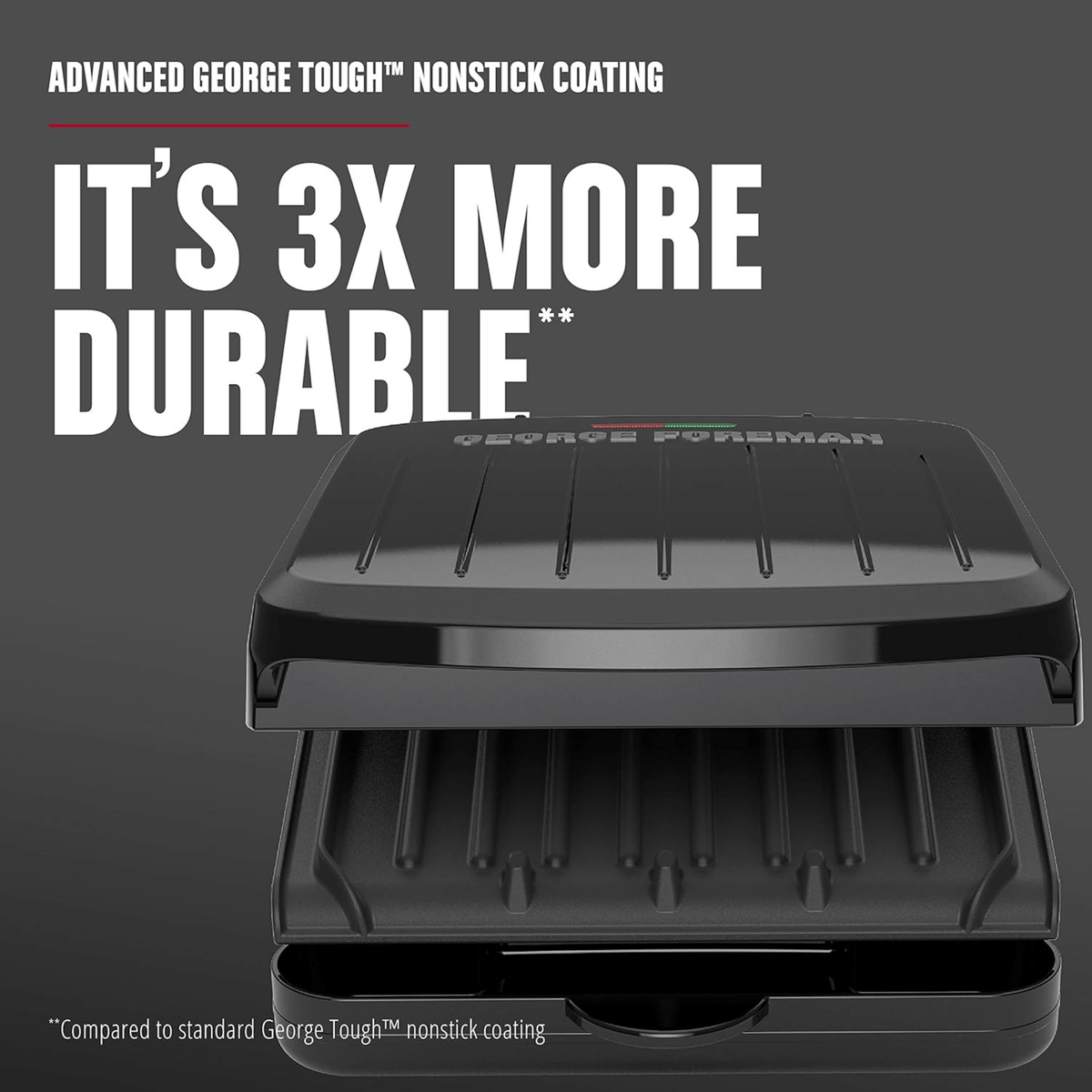 George Foreman 2-Serving Classic Plate Electric Indoor Grill and Panini Press