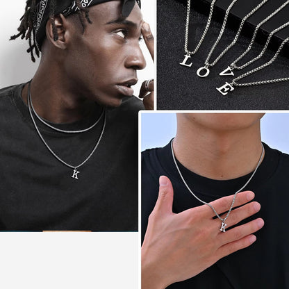 Minimalist Men's Simple Letter Necklace