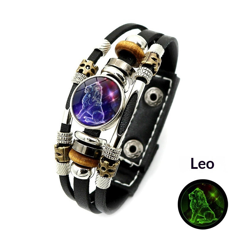 Luminous Twelve-Constellation Bracelet, Birthday Gift For Students And Couples