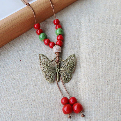 Vintage Ethnic-Style Ceramic Necklace For Women