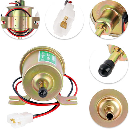 Universal 12V 24V Electric Fuel Pump HEP02A Inline Gasoline Transfer Pump Universal Replacement For Modified Cars Lawn Mower Boat RV