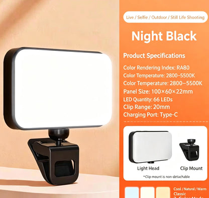Mini Portable Hand Held LED Fill Light Adjustable Photography Video Lighting Lamp For Phone Live Streaming Food Shooting Outdoor Ambient Fill Lamp