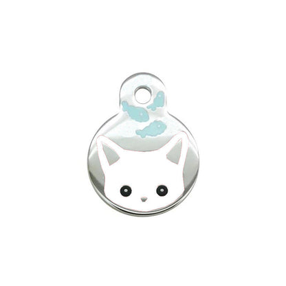 Pet Dog Brand Cute Cartoon Cat And Fish Printed Cat Necklace Pendant Alloy Dog Collar Ornament Pendant