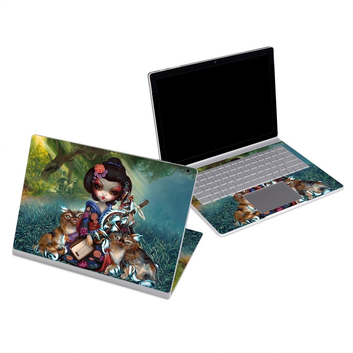 Kirin and Bakeneko - Microsoft Surface Book Skin