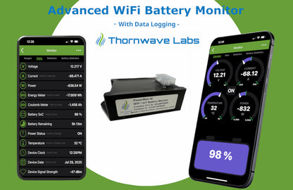 PowerMon-W - WiFi / IoT Advanced Battery Monitor / DC Power Meter with data logging