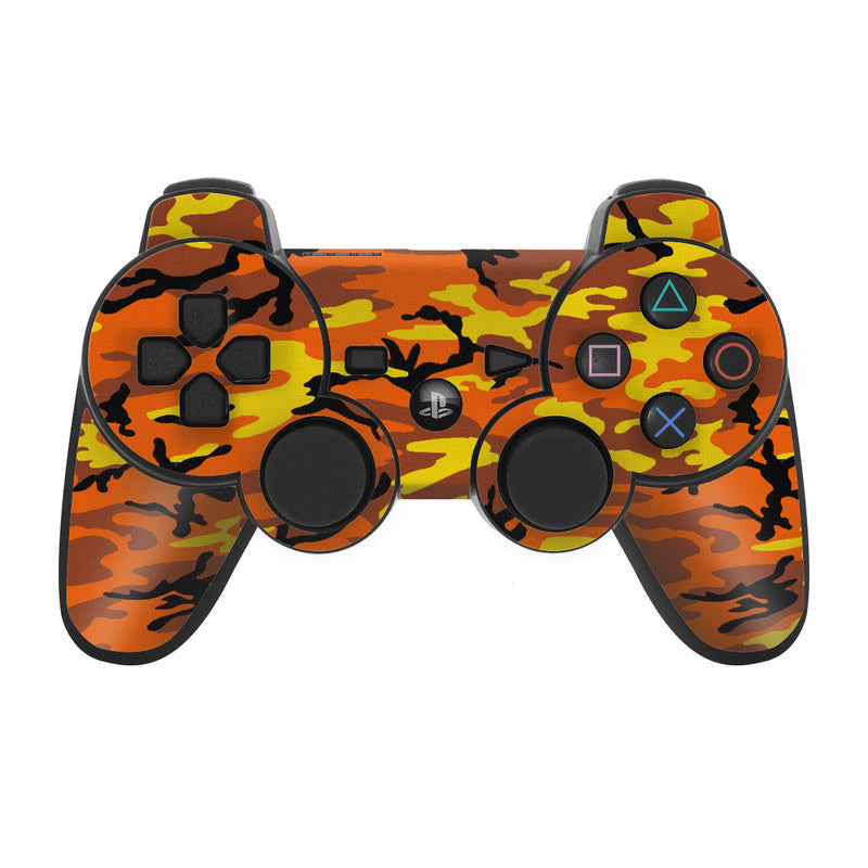 Orange Camo - Sony PS3 Controller Skin